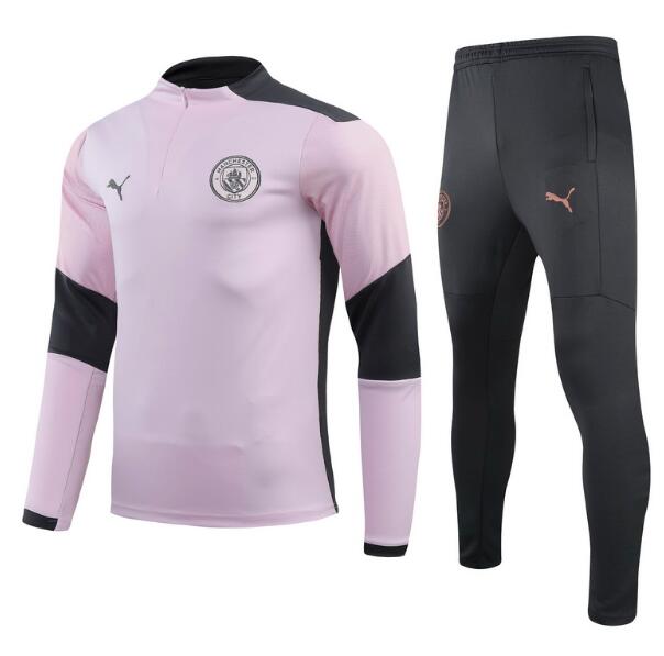 Manchester City Pink Training Kits Sweatshirt with Pants 2020/21